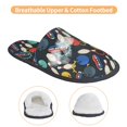 thumbnail image 3 of Balery Bowling Ball Pantuflas de Casa de Felpa Silenciosas con Diseño Estampado, Zapatillas Cómodas Antideslizantes de Algodón para Interior-Large, 3 of 8