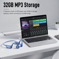 thumbnail image 6 of Kimhost Bone Conduction Headphones Bluetooth 5.3, IP68 Waterproof Open Ear Headphones with 32GB MP3 Player, 8H Playtime, Magnetic Charging, Quick Pairing for Sports Swimming - Light Blue, 6 of 6
