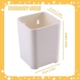thumbnail image 3 of Wall Mount Pen Holder, Adhesive & Durable, Multipurpose Storage Caddy for Pens Pencils Remotes, Compact Size for Office Kitchen Bathroom, 4X3In (White1), 3 of 9