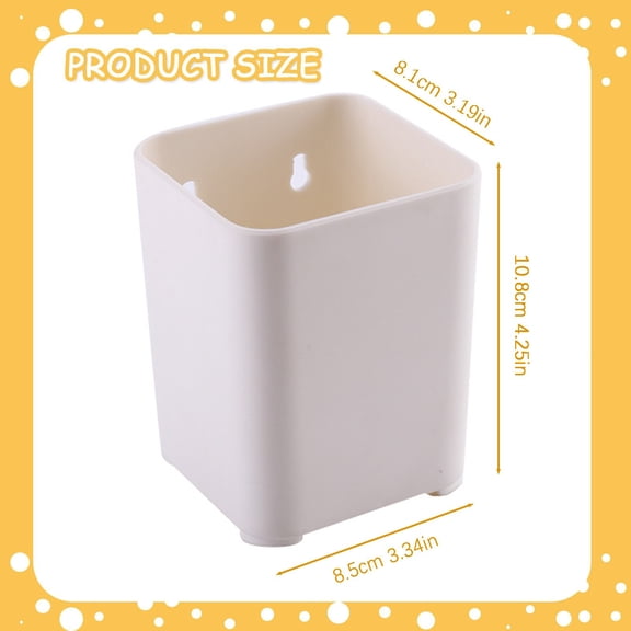 2Pc Pencil Holder,Self-Adhesive Wall Mount Pen Cup,TV Controller Holder,Marker Pot,Writing Utensil Storage Organizer for Fridge,Locker,Whiteboard,Home and Office Supplies,3.34''X3.19''X4.25''