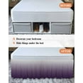 thumbnail image 7 of Grey Purple,Wrap Around Bed Skirts for King Bed 16" Drop,Bed Skirt with Adjustable Elastic Belt Dust Ruffle Bed Valance for Bedroom Hotel Gradient Ombre Modern Abstract Color Art Bed Frame Cover, 7 of 7