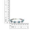 thumbnail image 2 of Gem Stone King 925 Sterling Silver Swiss Blue Topaz Tennis Bracelet for Women (7.92 Cttw, Oval Checkerboard 7X5MM, 7 inch with 1 inch Extender), 2 of 4