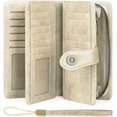 thumbnail image 1 of LAICAIW Women's Wallet Genuine Leather RFID Blocking Large Capacity Trifold Ladies Wallet, Light khaki, 5216, 1 of 7