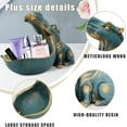 thumbnail image 4 of Hippo Statue Home Resin Hippopotamus Figurine fun candy dish,Key bowl,big mouth Sculpture Table Art Decoration Sundries Container Storage Box(Dark Blue), 4 of 13