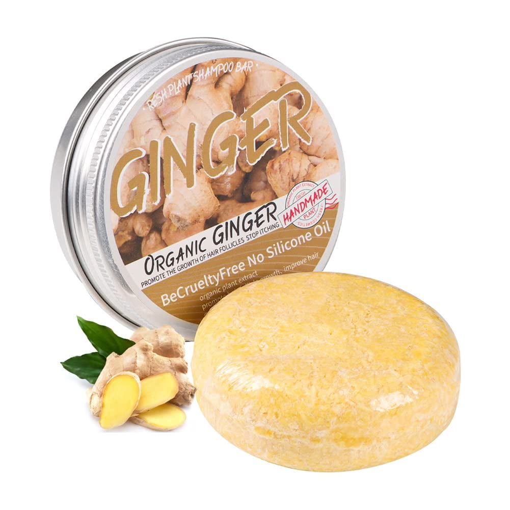 1/2 Pcs Ginger Hair Regrowth Shampoo Bar, Anti Hair Loss Ginger Shampoo