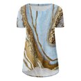 thumbnail image 4 of Elegante blusa de manga corta con cuello redondo y manga abullonada para mujer OAVQHLG3B Store  lin121212, 4 of 4
