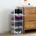 thumbnail image 3 of Boîte de Rangement pour Chaussures à Coquille Empilable et Antipoussière, Présentoir Organisateur, 3 of 8