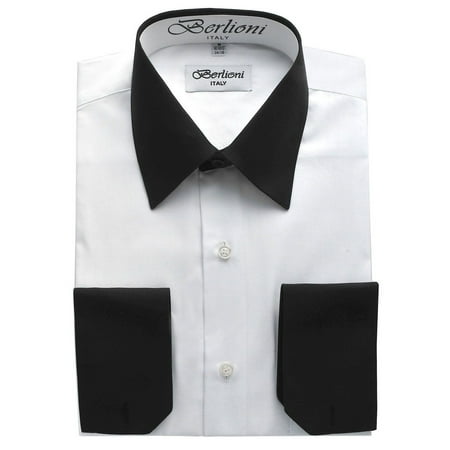 Pink Tourmaline Mens Ring - Men's Two Tone Dress Shirt