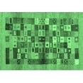 thumbnail image 1 of Ahgly Company Indoor Rectangle Abstract Emerald Green Contemporary Area Rugs, 3' x 5', 1 of 4