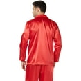 thumbnail image 2 of INTIMO Mens' Poly Charmeuse 2 Pocket Button Front Long-Sleeve Pajama Shirt Sleep Top Lounge, 2 of 5