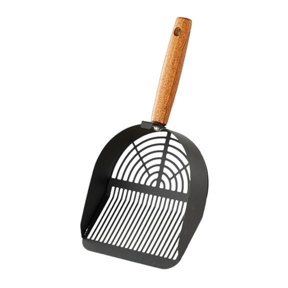 Cats Litter Shovel, Stainless Steel Cat Poop Scooper, Large Fine Hole Cat Litter Scoop with Ergonomic Handle, Durable Thickened Plastic, Leak-Proof Design, Suitable for Bentonite and Mixed Sand