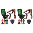 thumbnail image 1 of 2X Afinador de Cejilla de Guitarra Apto para Ukelele ViolíN Bajo EléCtrico Guitarra AcúStica con PúAs y Soporte de PúAs Accesorios de Guitarra, 1 of 5
