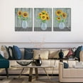 thumbnail image 2 of Canvas Wall Art for bedroom Wall decorations for living room kitchen wall decor Canvas Art Yellow sunflower flowers paintings bathroom Home Decoration 3 Piece Pictures Wall Artworks, 2 of 5
