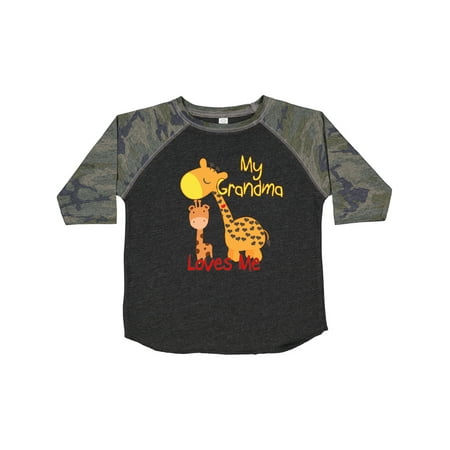 

Inktastic My Grandma Loves Me Giraffe Gift Toddler Boy or Toddler Girl T-Shirt