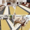 thumbnail image 5 of 5'x8' Area Rugs, Yellow Morocco Indoor Outdoor Area Rug for Living Room Bedroom, Geometric Grey Stripes Modern Washable Bathroom Rugs Kitchen Floor Carpet Mats Home Decor Aesthetic, 5 of 8