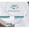 thumbnail image 3 of Amorosa Protector de Colchón Impermeable, Antiarrugas y de Diseño Minimalista (King Blanco 200*190*45CM), 3 of 7