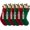 Red + Green, variant on Personalized Christmas Stocking - 18 Inches Hanging Stockings with DIY Snowman Name Tags, 6 Pack Large Size Knitted Stockings for Mantels, Christmas Tree Family Holiday