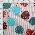 thumbnail image 3 of oneOone Silk Tabby Light Pink Fabric Tropical Palm Leaf With Broken Fat Lines Sewing Fabric By The Yard Printed Diy Clothing Sewing Supplies 42 Inch Wide, 3 of 4