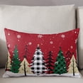 thumbnail image 3 of Red Christmas Tree Throw Pillow Cover, Winter Snowflake Merry Xmas Rectangle Decorative Pillow Case Protector Soft Cushion Cover Lumbar Pillowcase for Couch Sofa Bedroom Car Chair Decor 12x20 Inch, 3 of 8