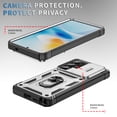 thumbnail image 4 of for Samsung Galaxy S26+ 3-in-1 Phone Case with Slide Camera Cover, Build in 360° Rotating Ring Stand, Military Grade Protective Shockproof Heavy Duty Phone Case for Samsung Galaxy S26+,A, 4 of 9