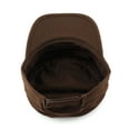 thumbnail image 4 of NYFASHION101 Fashionable Solid Color Unisex Adjustable Strap Cadet Cap, Brown, 4 of 4