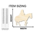 thumbnail image 2 of Unfinished Wood Hooded Horse and Rider Shape - Craft - up to 46" 24" / 1", 2 of 5