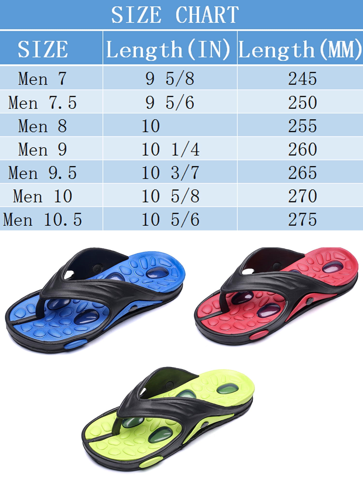 beach athletics flip flops size 5