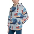 thumbnail image 2 of Fotbe Beacon In The Huge Waves Of The Surf Pattern Youth Pullover Hooded Sweatshirt, Boys Hoodie, Kangaroo Pocket Hoodie for Kids Girls -X-Large, 2 of 6