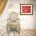 thumbnail image 3 of Grove, Beth 32x26 Gold Ornate Wood Framed with Double Matting Museum Art Print Titled - Chalkboard Christmas Sayings VI on red, 3 of 4