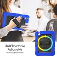 thumbnail image 3 of Case for iPad Air 5th Generation / iPad Air 4th Generation 10.9 inch with Screen Protector, 360 Degree Rotating Kickstand Hand Strap Shockproof Cover with Shoulder Strap, Blue, 3 of 7