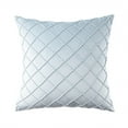 thumbnail image 3 of Phantoscope Velvet Series Pleated Checker Decorative Throw Pillow, 18" x 18", Light Blue, 2 Pack, 3 of 5
