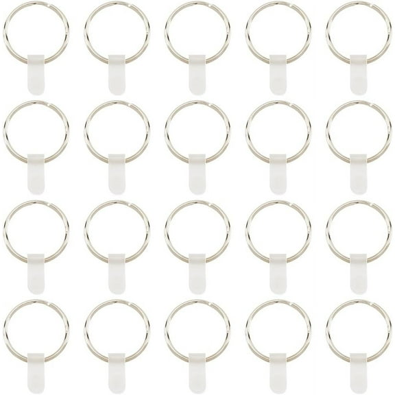 100Pcs Round Split Key Rings with Plastic Buckle Split Rings Keyrings Key Ring Hoop Keyrings Crafts