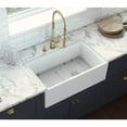 thumbnail image 3 of Ruvati 30-inch Fireclay Offset Drain Kitchen Sink Single Bowl WhiteRight Drain, 3 of 9