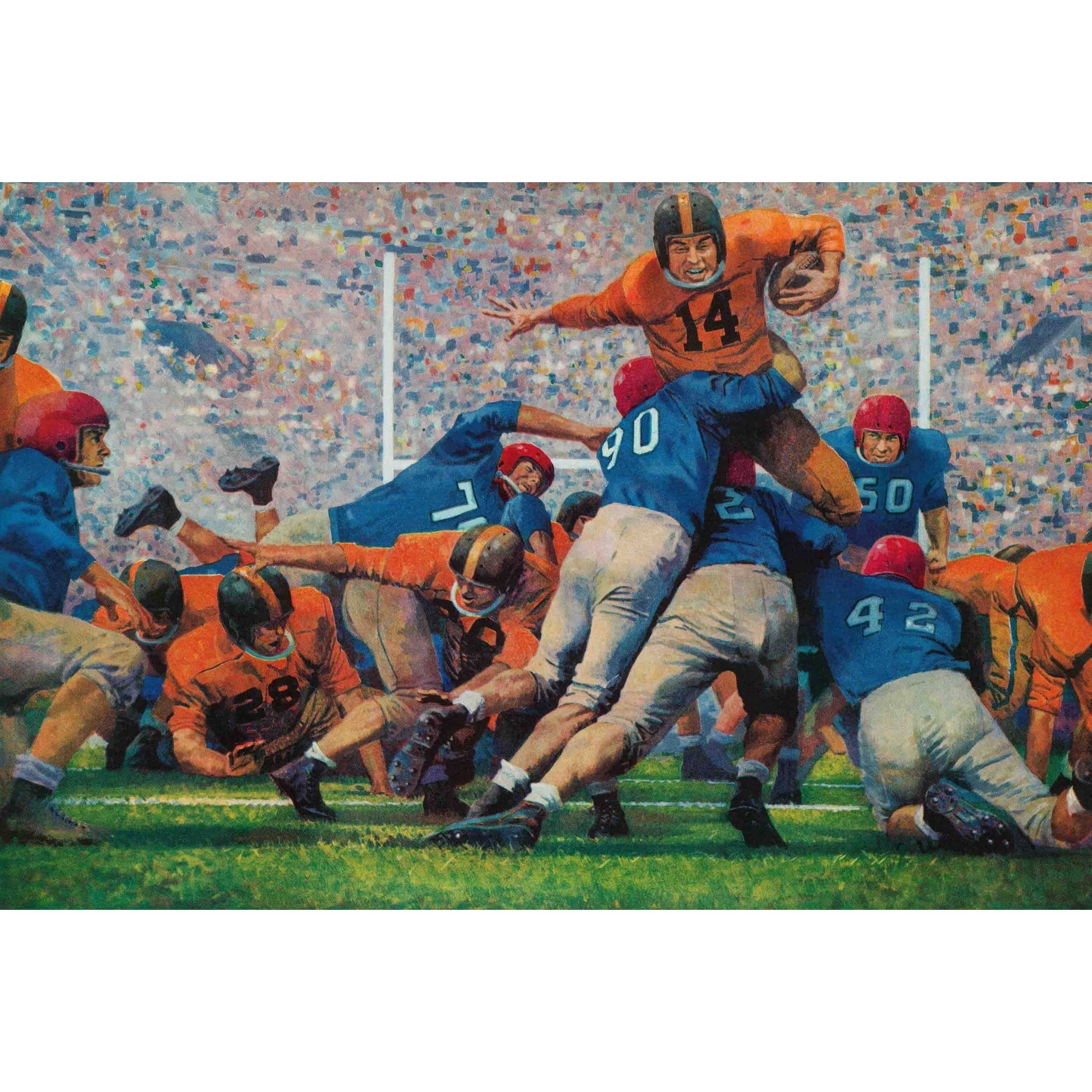 Marmont Hill Inc Marmont Hill - "Playoff Game" by Robert Moore Painting Print on Canvas - Multi-color