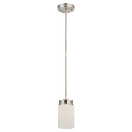 Nuvo Lighting 60/4708 Single Light 5  Wide Mini Pendant in Brushed Nickel