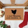 thumbnail image 4 of Funny Christmas Chicken Holiday Door Mat Non Floor Rug For Entrance Outdoor Indoor Use Durable Polyester, 4 of 6