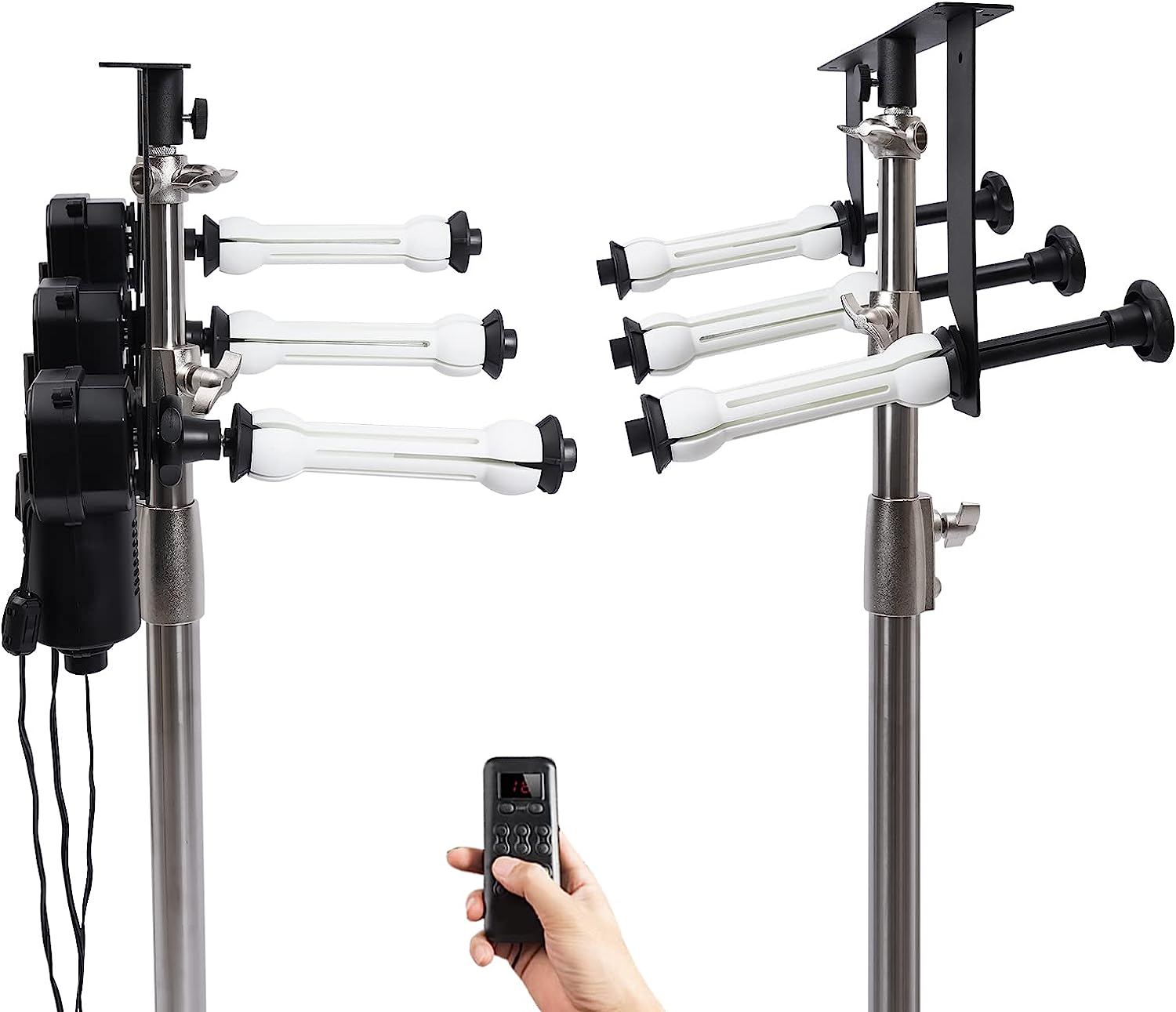 Oukaning WallMount Electric Background Holder,3Roller Electric