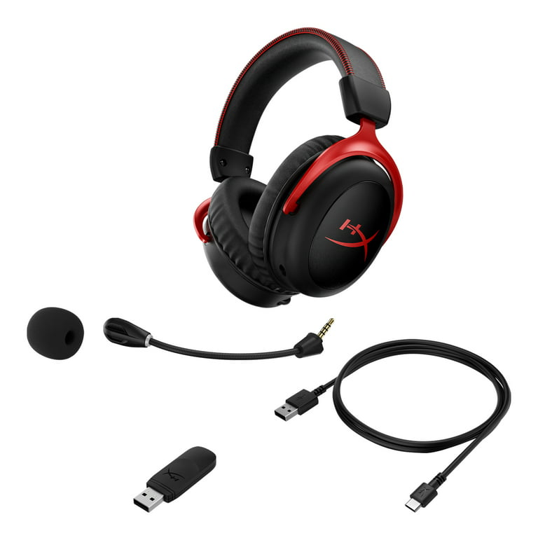 HyperX Cloud II Wireless - Gaming Headset for PC, PS4/PS5, Nintendo Switch,  Long Lasting Battery Up to 30 Hours, 7.1 Surround Sound, Memory Foam, 