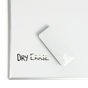 U Brands Side Magnetic Dry Erase Board Block Eraser, Thick Felt Bottom Surface, 2 x 5 x 1 Inches, White