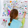thumbnail image 4 of Coloring Pillowcase For Kids Markers For Kids Map Pillowcase To Color Washable & Arts And Crafts For Kids Kids Arts And Crafts Ages 4-8 Girls Arts And Crafts for Kids Ages 8-12 Boys Drawing Easter, 4 of 4