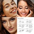 thumbnail image 1 of 4 Sheets Face Tattoo Sticker Metallic Shiny Temporary Water Transfer Tattoo for Professional Make Up Dancer Costume Parties, Shows Gold Glitter, 1 of 4