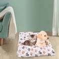 thumbnail image 4 of lionlar Tapis de Lit Doux pour Animaux (Chien/chat) avec Imprimés Mignons, Tapis de Chenil Réversible, Blanc Machine, 4 of 7