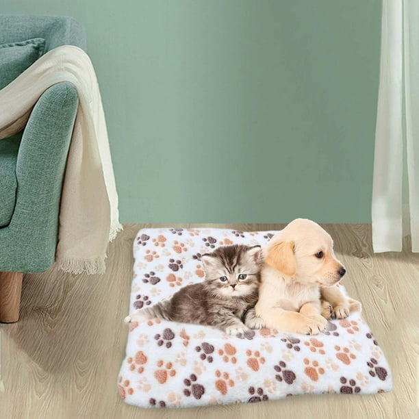 Soft Pet Bed Mat Kennel Pad Pad Machine Washable for Medium Small Dogs White