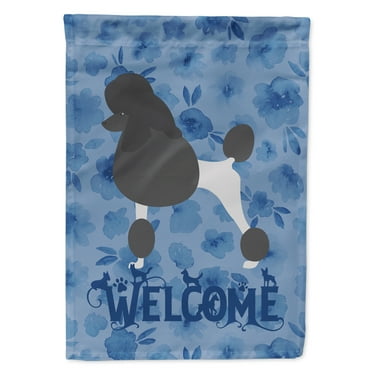 Carolines Treasures CK6166CHF Poodle Welcome Flag Canvas House Size Large multicolor