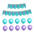 thumbnail image 4 of TEHAUX Girls Birthday Decorations 11Pcs Mermaid Latex Balloons Banner Set Assorted Color Theme Party Decor, 4 of 8