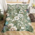 thumbnail image 2 of Chic Floral Bedding Women Boho Dragonfle Duvet Cover,Tropical Plant Leaves Comforter Cover Botanical Theme Bed Set,Rustic Vintage Quilt Cover(Zipper Closure), 2 of 6