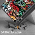 thumbnail image 4 of TECH CIRCLE rifold Stand Cases for Galaxy Tab S9 Ultra 2023/S8 Ultra 2022, Flip Folio Hard PC Back Shell Multi Angles Stand Smart Slim Auto Sleep/Wake Case for Galaxy Tab S9 Ultra/S8 Ultra,Graffiti, 4 of 9