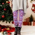 thumbnail image 6 of Riecok Womens Graphic Leggings Christmas Stretchy High Waisted Pants Striped Printed Fall Leggings Athletic Yoga Pants, 6 of 8