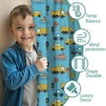 thumbnail image 3 of Blackout Kids Curtains,Cartoon Traffic Vehicles Boats Light Blue Pattern Childrens Insulated Curtains Set Of 2,Bedroom Essentials,Toddler Room Decor 42"x54", 3 of 5