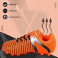thumbnail image 2 of Vizari Unisex Impact FG Soccer Shoe Orange/Silver, 2 of 5